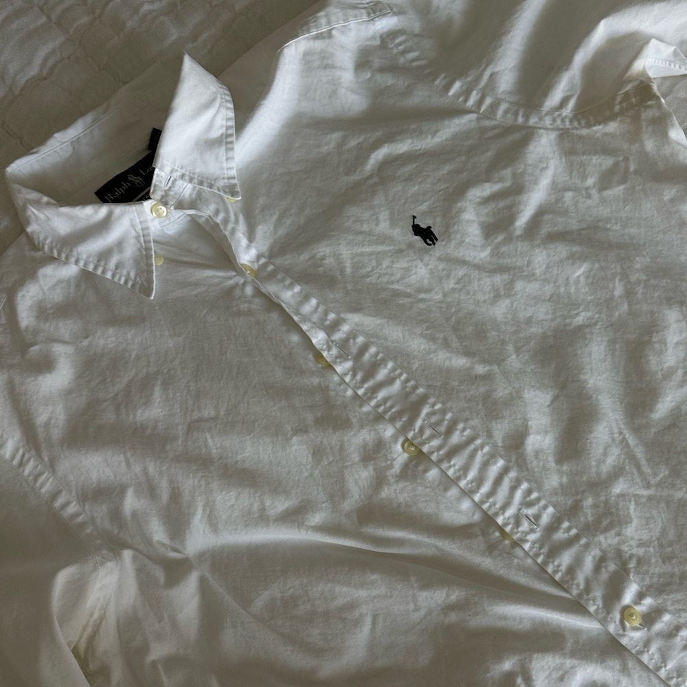 Ralph Lauren short sleeve button down white M